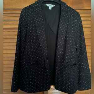 Black and white polka dot women’s blazer - extremely comfortable!!